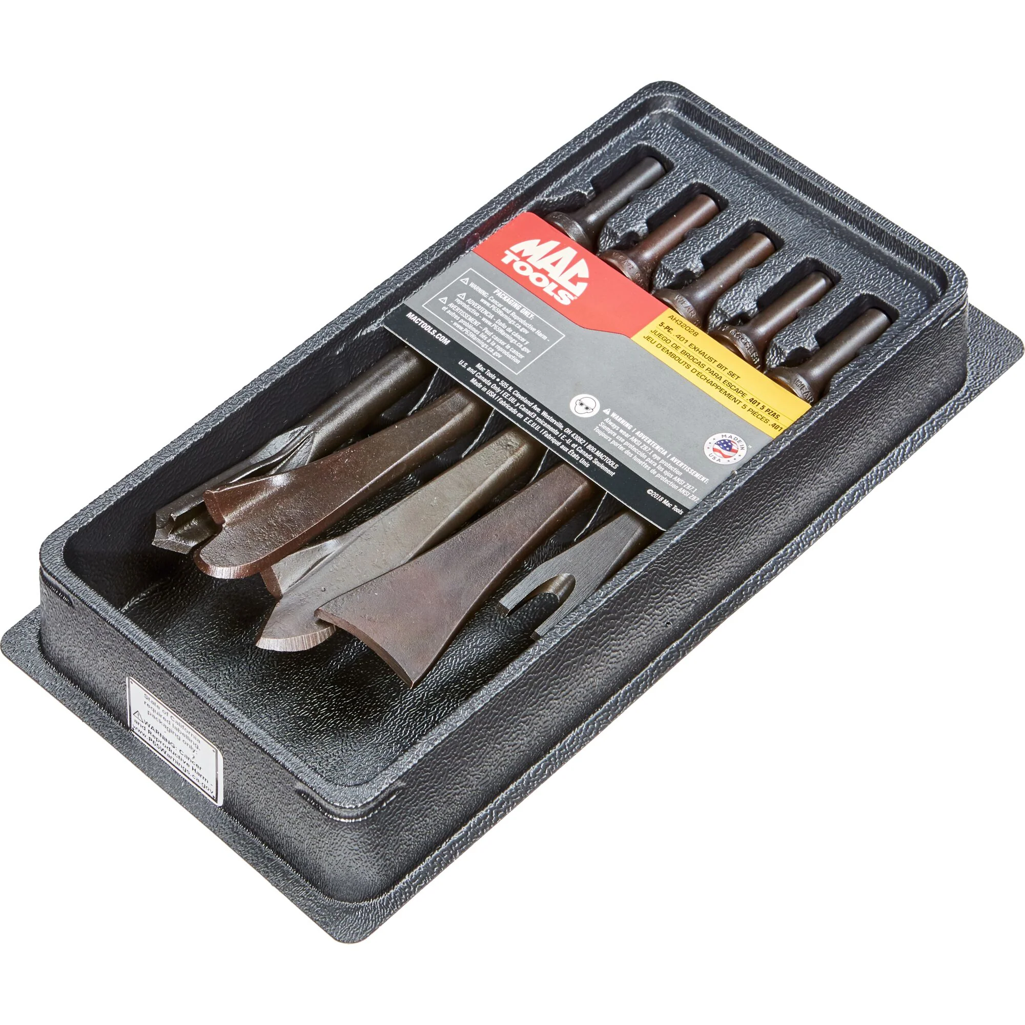 5-PC. .401 Shank Exhaust Air Hammer Bit Set - Image 4