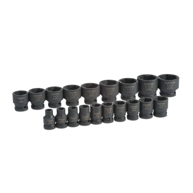 19-PC. 1/2" Drive Impact Socket Set - 6-PT. - Image 2