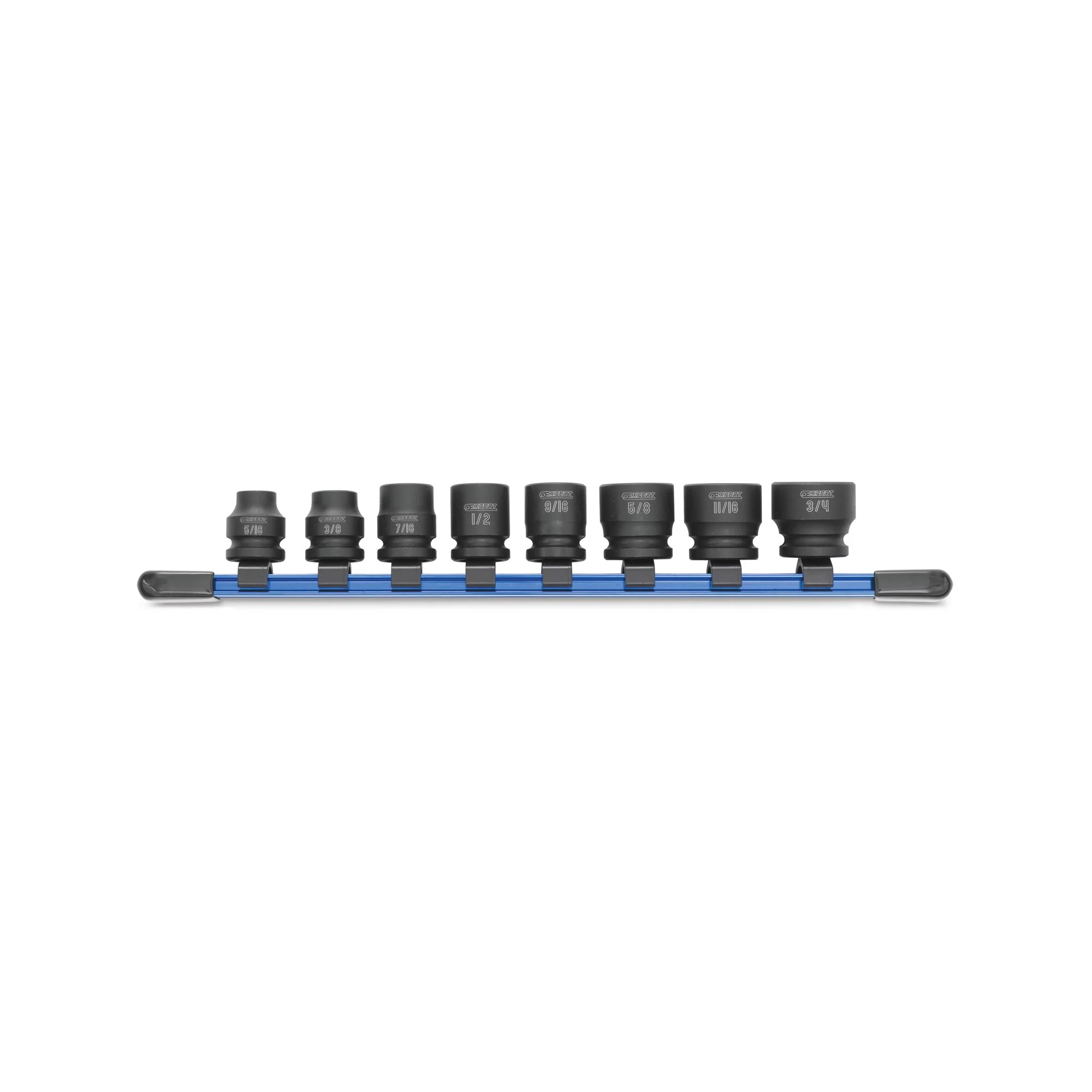8-PC. 3/8" Drive SAE Stubby Impact Socket Set - 6-PT.