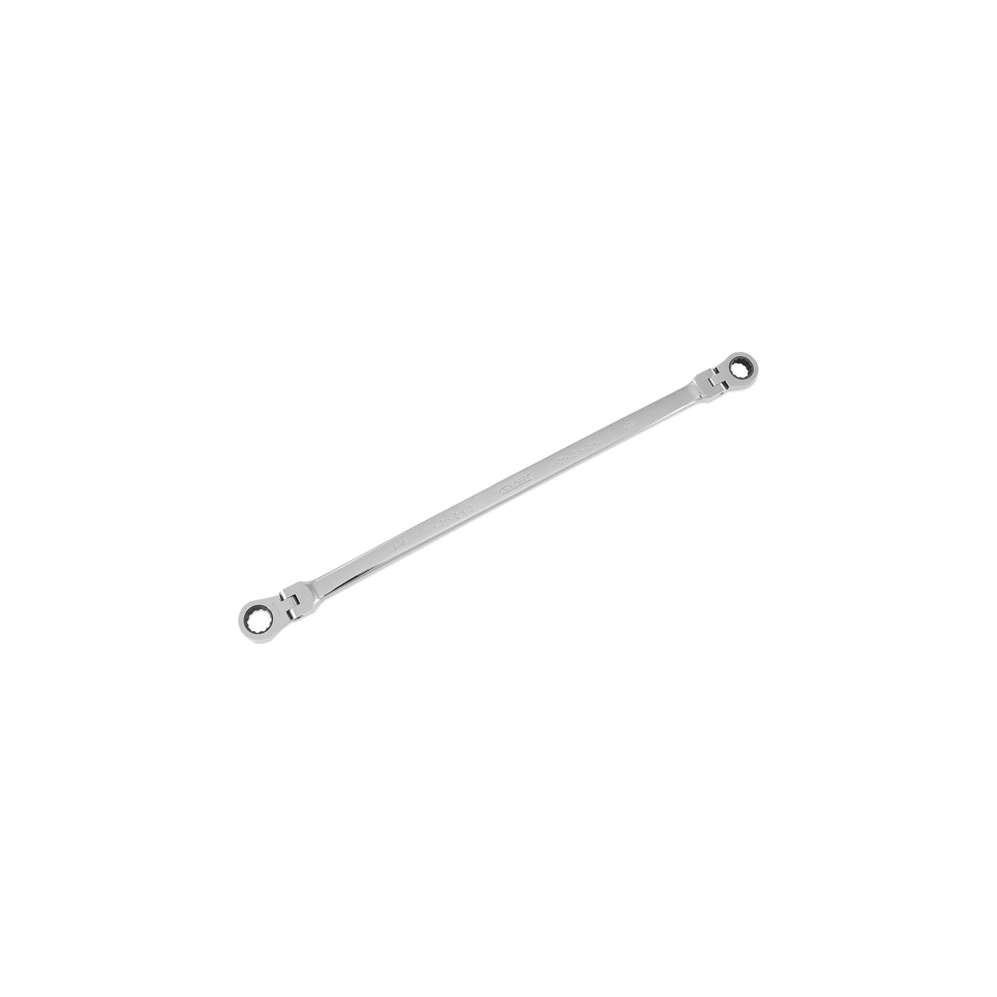 Extra-Long SAE Double-Box Flex Ratcheting Wrench 1/2" x 9/16" - 12-PT.