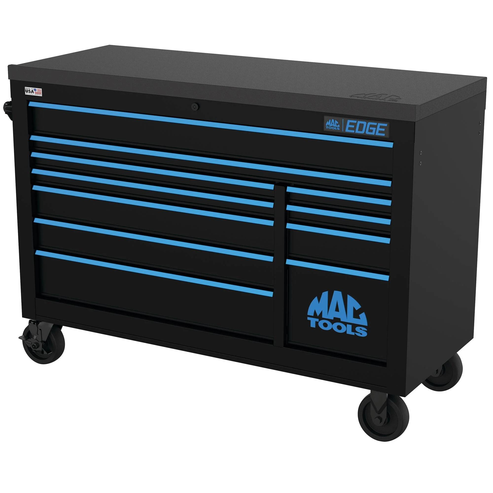 Edge™ 11-Drawer Workstation - Flat Black/Blue Trim - Image 2