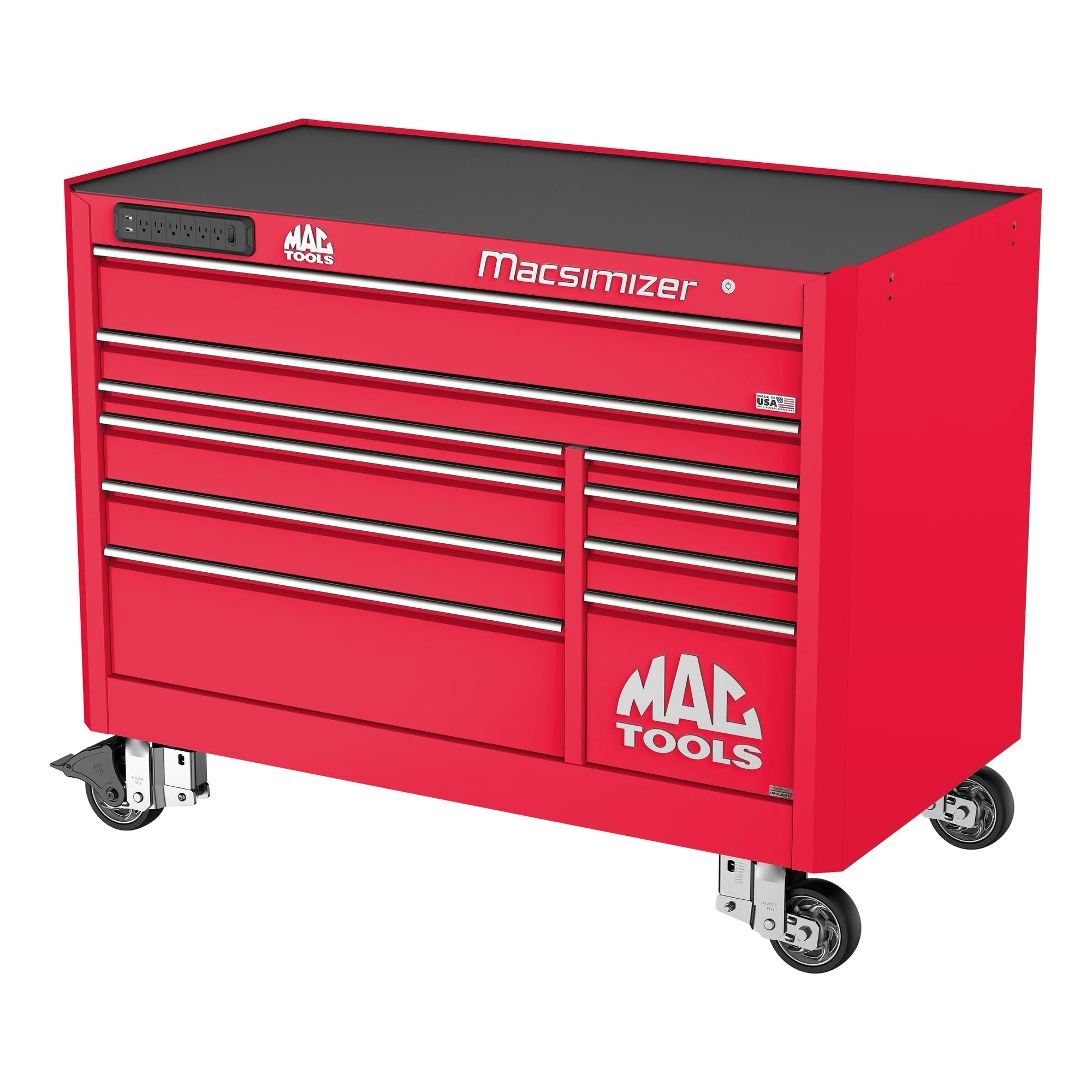 Macsimizer® 10-Drawer Workstation - Firebrick Red - Image 2