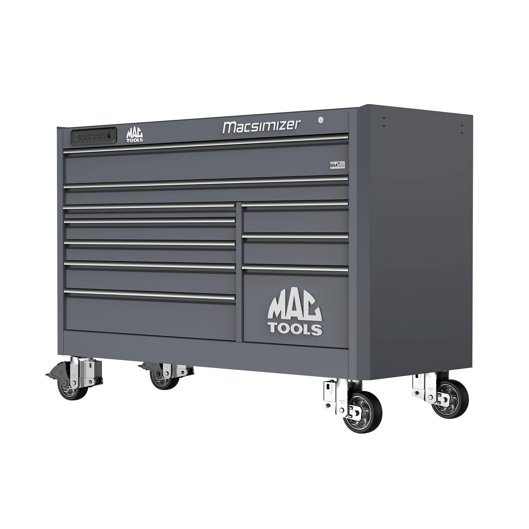 Macsimizer® 10-Drawer Workstation - Carbon Gray