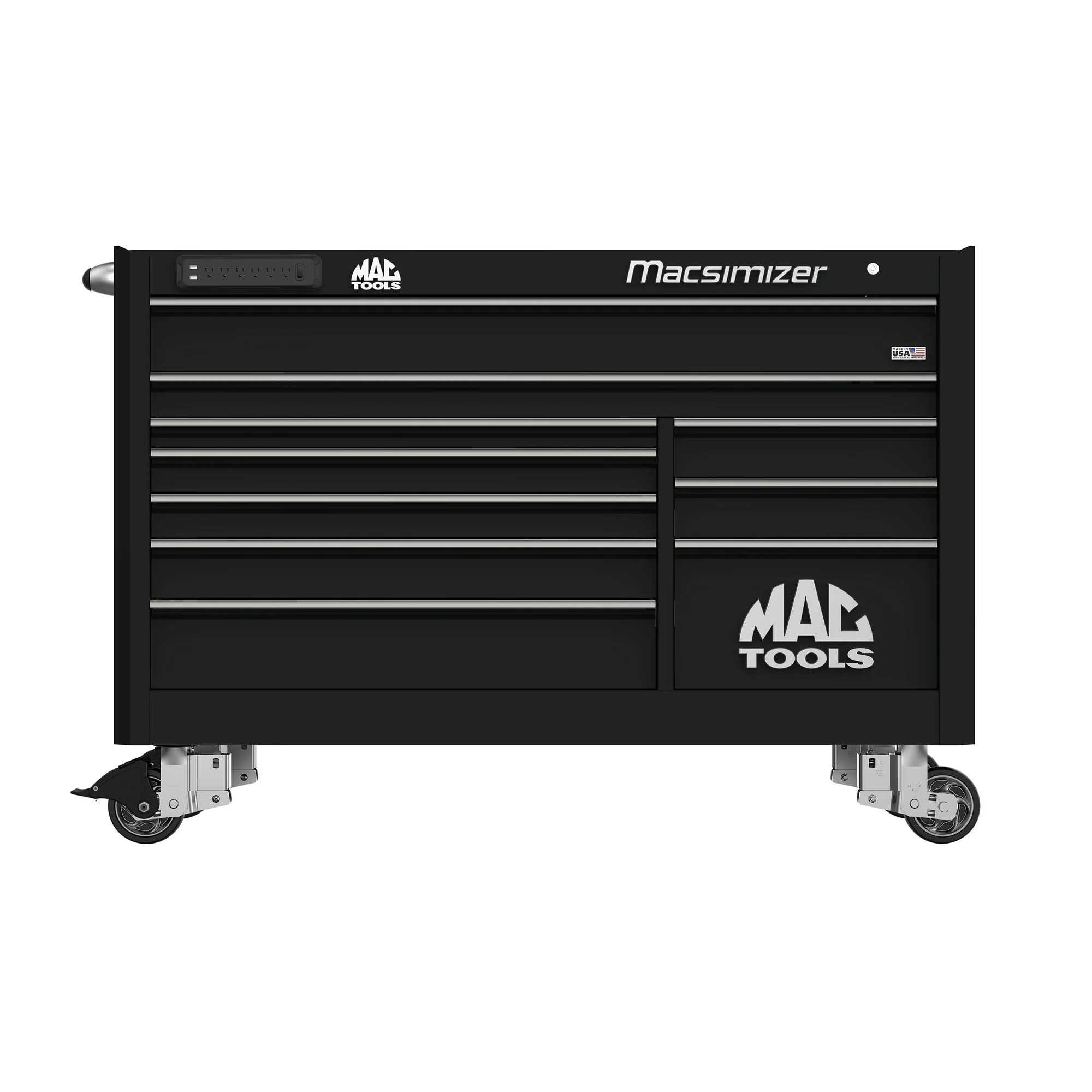 Macsimizer® 10-Drawer Workstation - Flat Black - Image 3