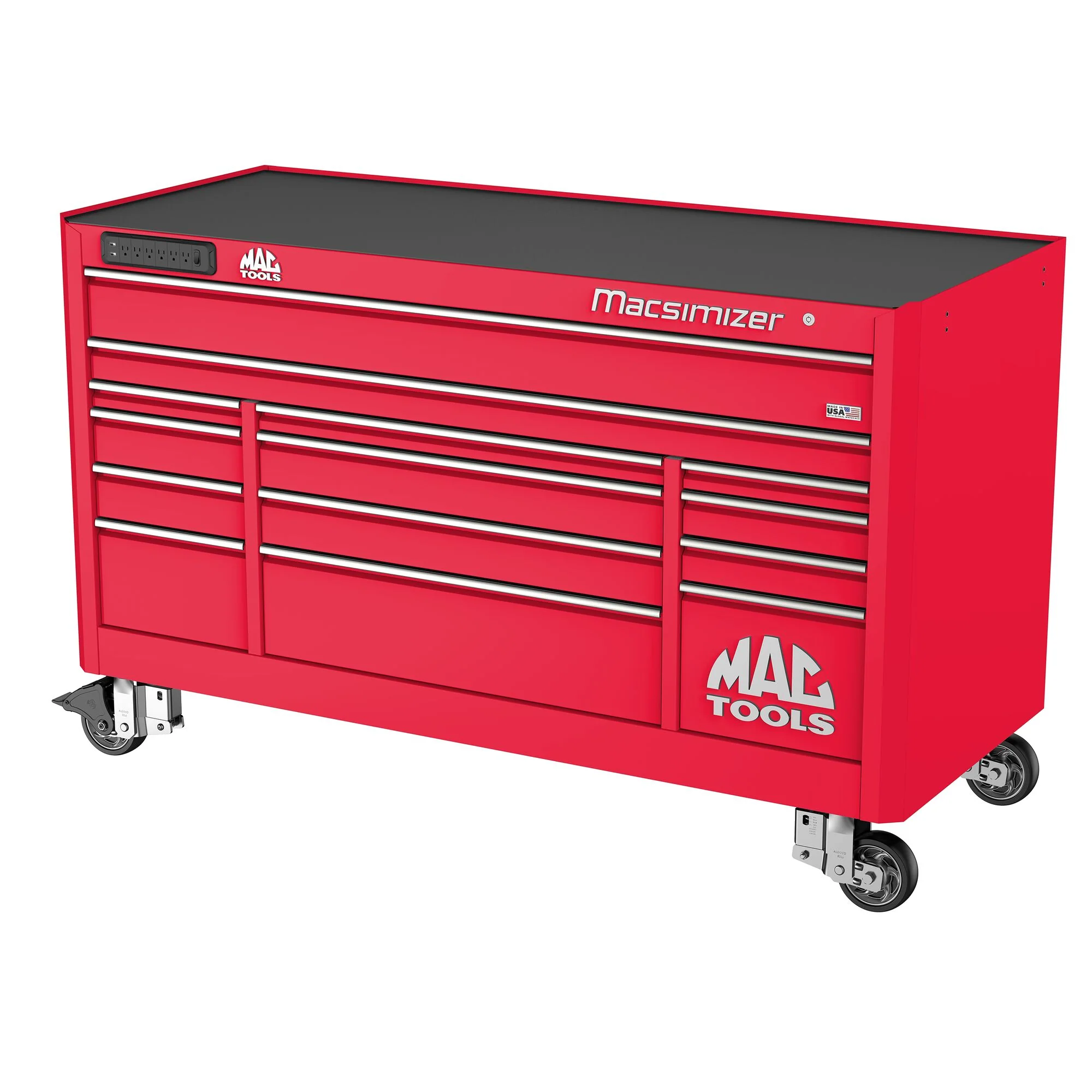 Macsimizer® 14-Drawer Workstation - Firebrick Red - Image 2
