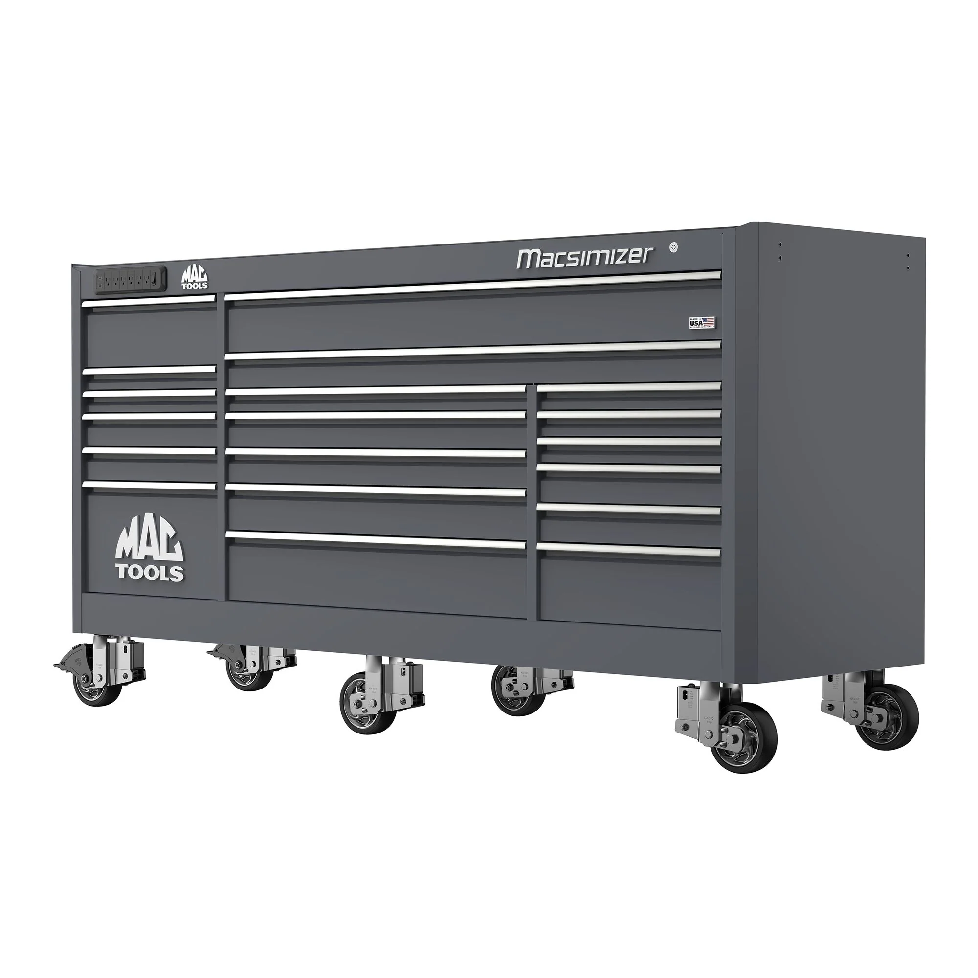 Macsimizer® 19-Drawer Workstation - Carbon Gray