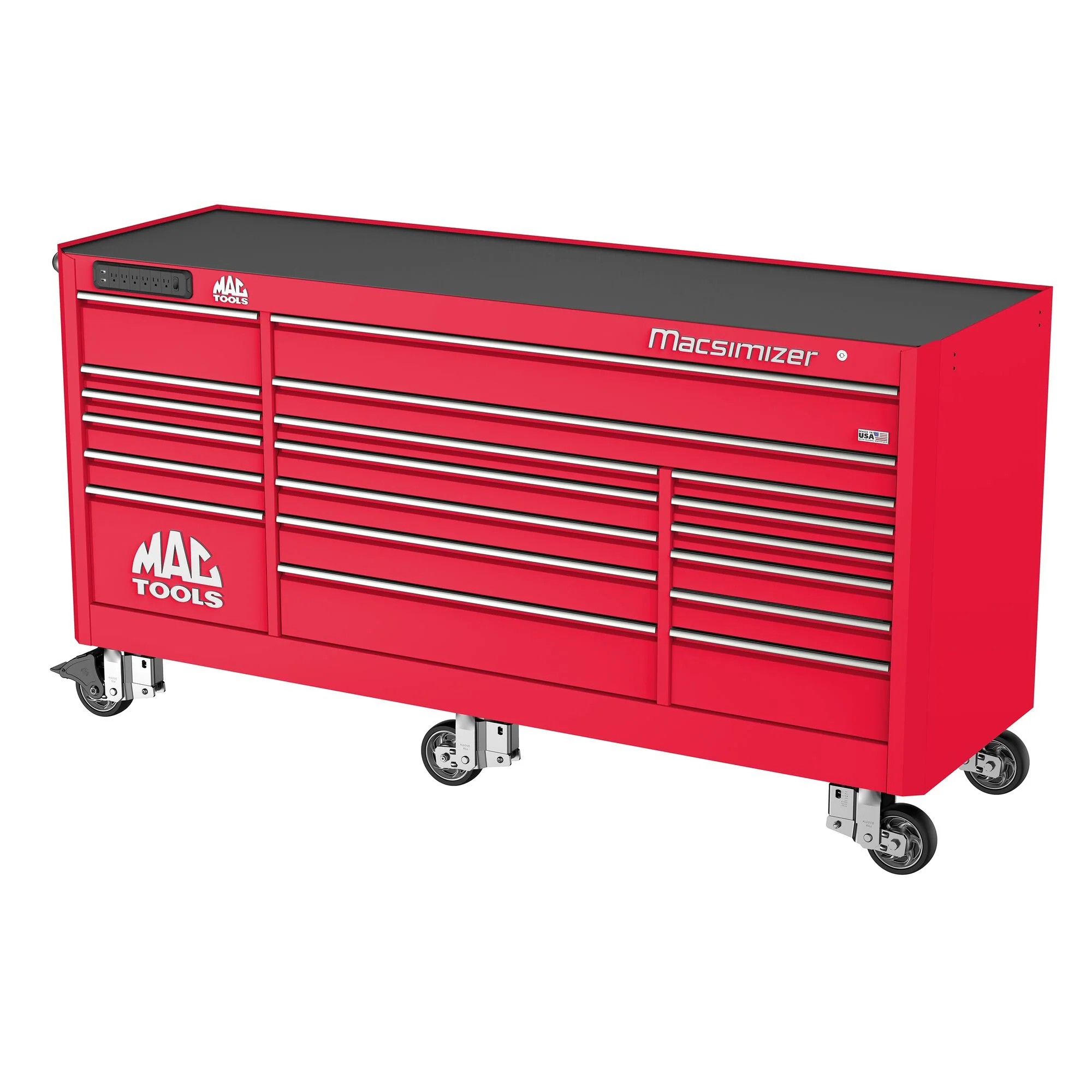 Macsimizer® 19-Drawer Workstation - Firebrick Red - Image 3