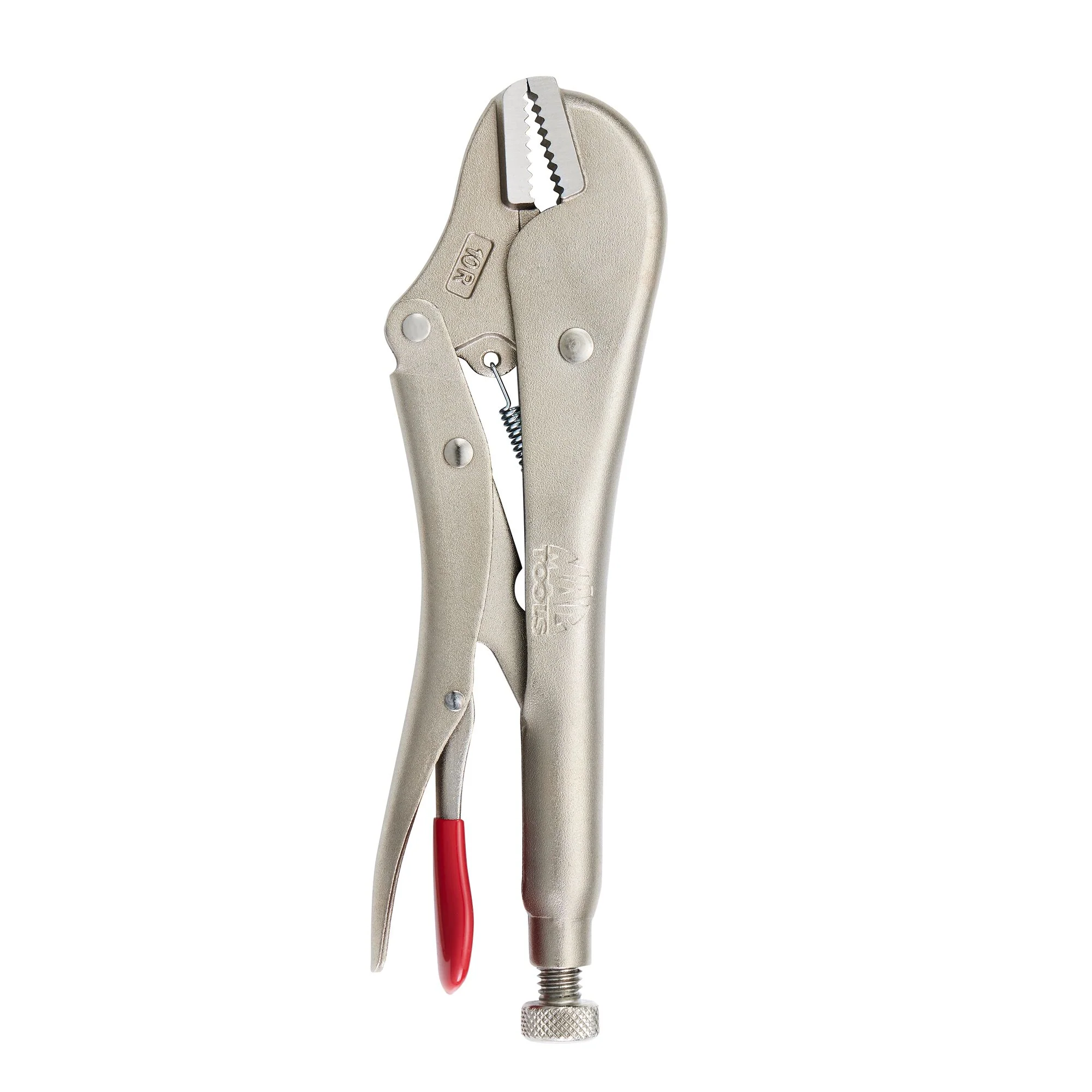 10" Straight Jaw Trigger Release Locking Pliers - Red - Image 5
