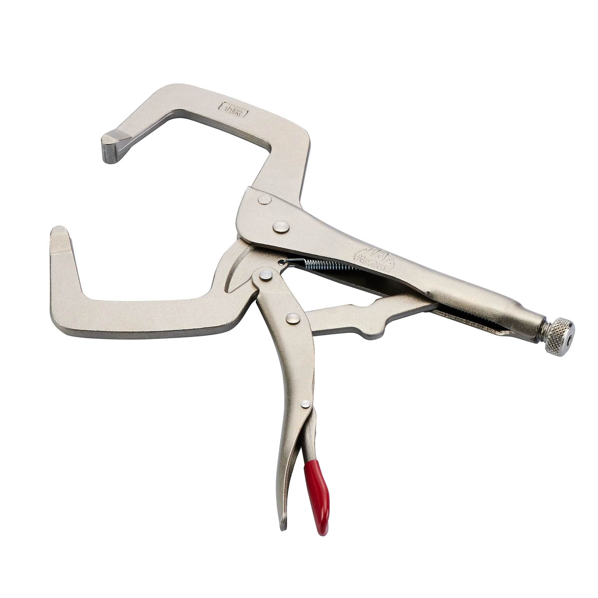 11" C-Clamp Trigger Release Locking Pliers - Red - Image 2