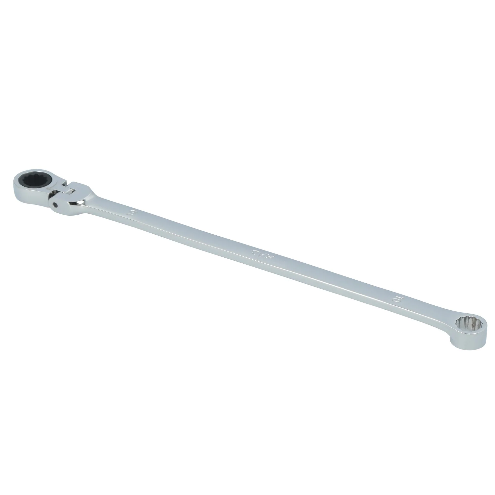 10mm XL Double Box Flex Head Ratcheting Wrench - 12 pt.