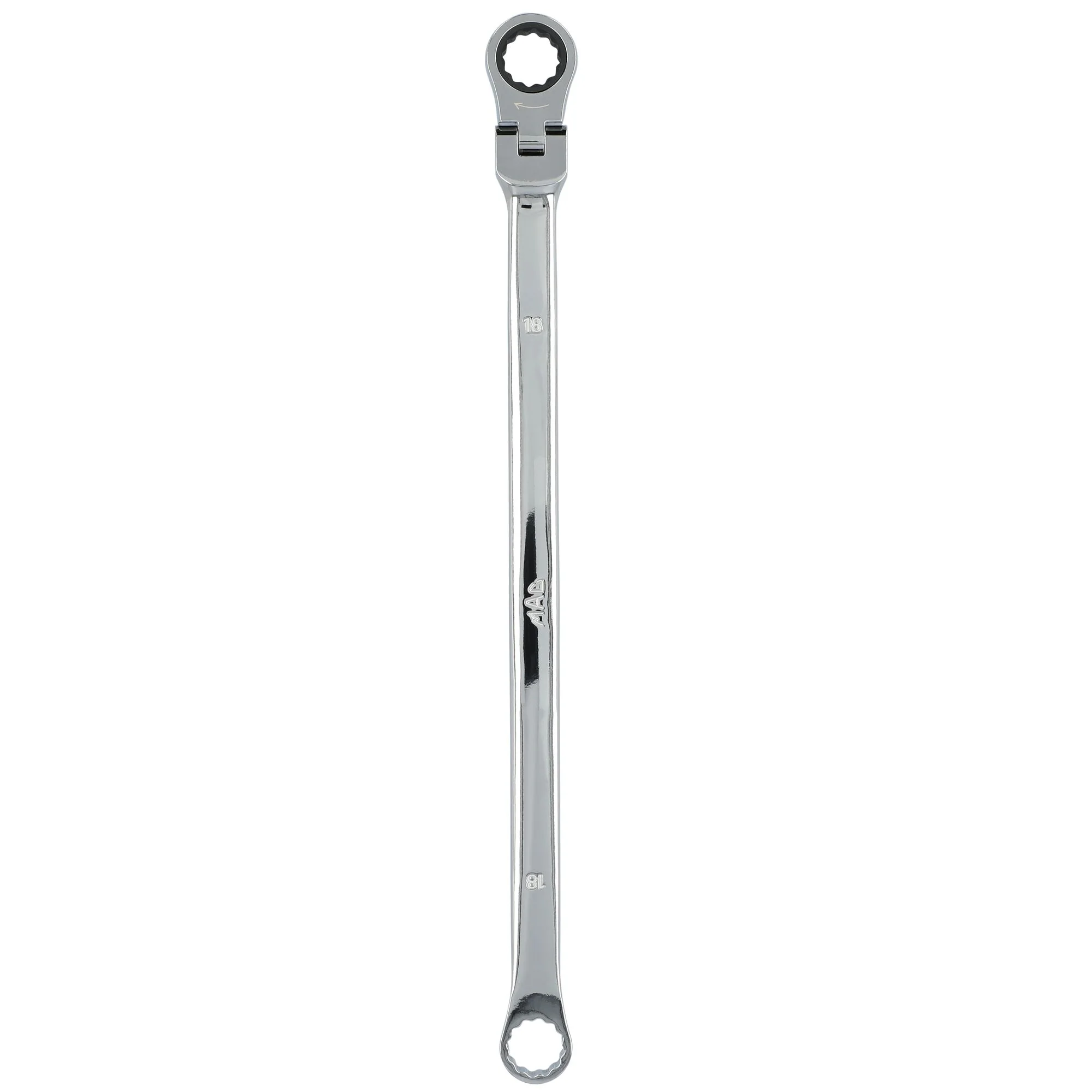 18mm XL Double Box Flex Head Ratcheting Wrench - 12 pt. - Image 3