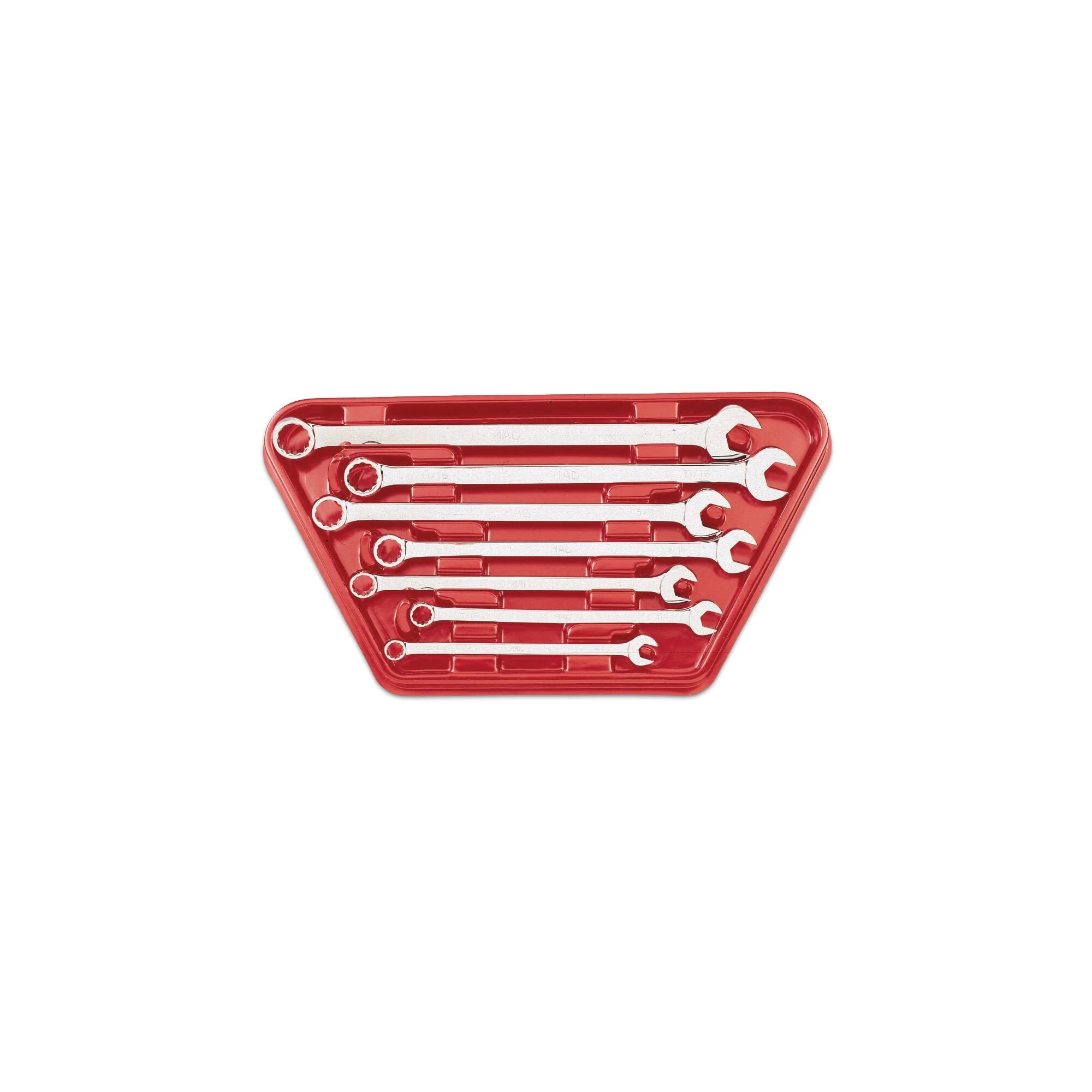 7-PC. SAE Long Knuckle Saver Combination Wrench Set - 12-PT. - Image 2