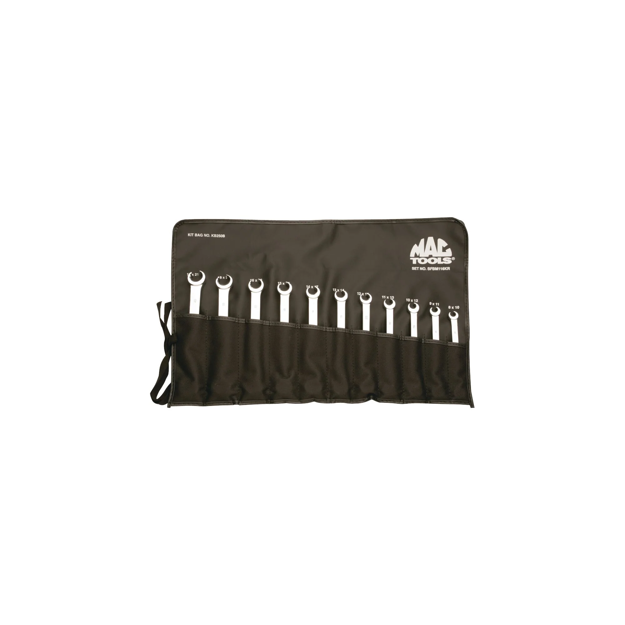 11-PC. Metric Double-End Flare Nut Wrench Set - 6-PT. - Image 2