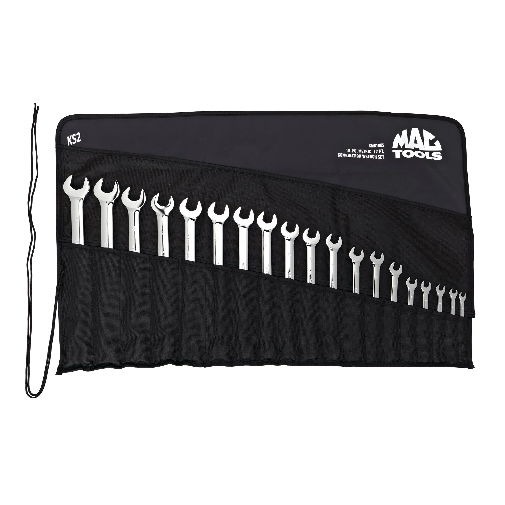 19-PC. Metric Knuckle Saver Combination Wrench Set - 12-PT. - Image 2