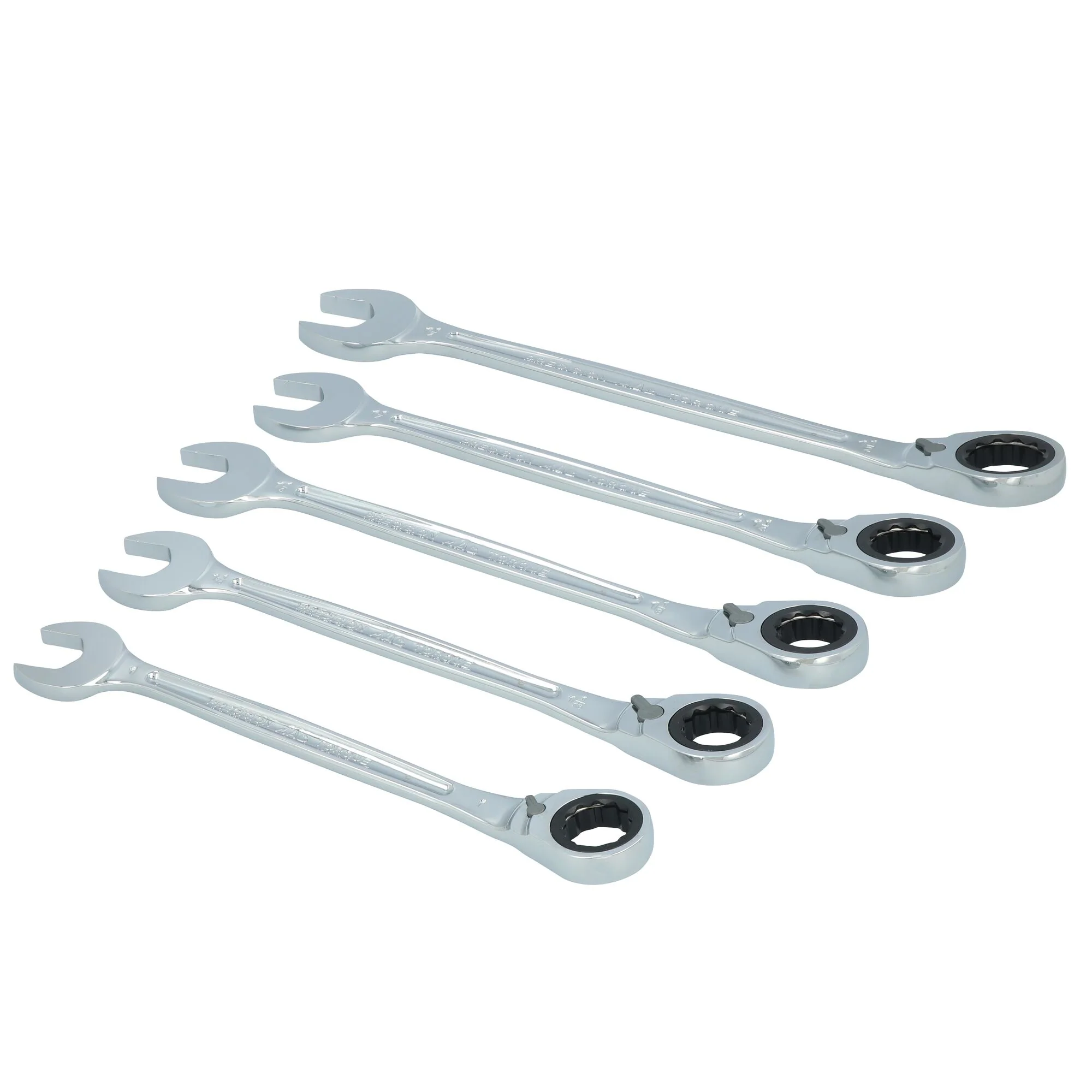 5-PC. SAE Large Reversible Ratcheting Wrench Set - Image 3