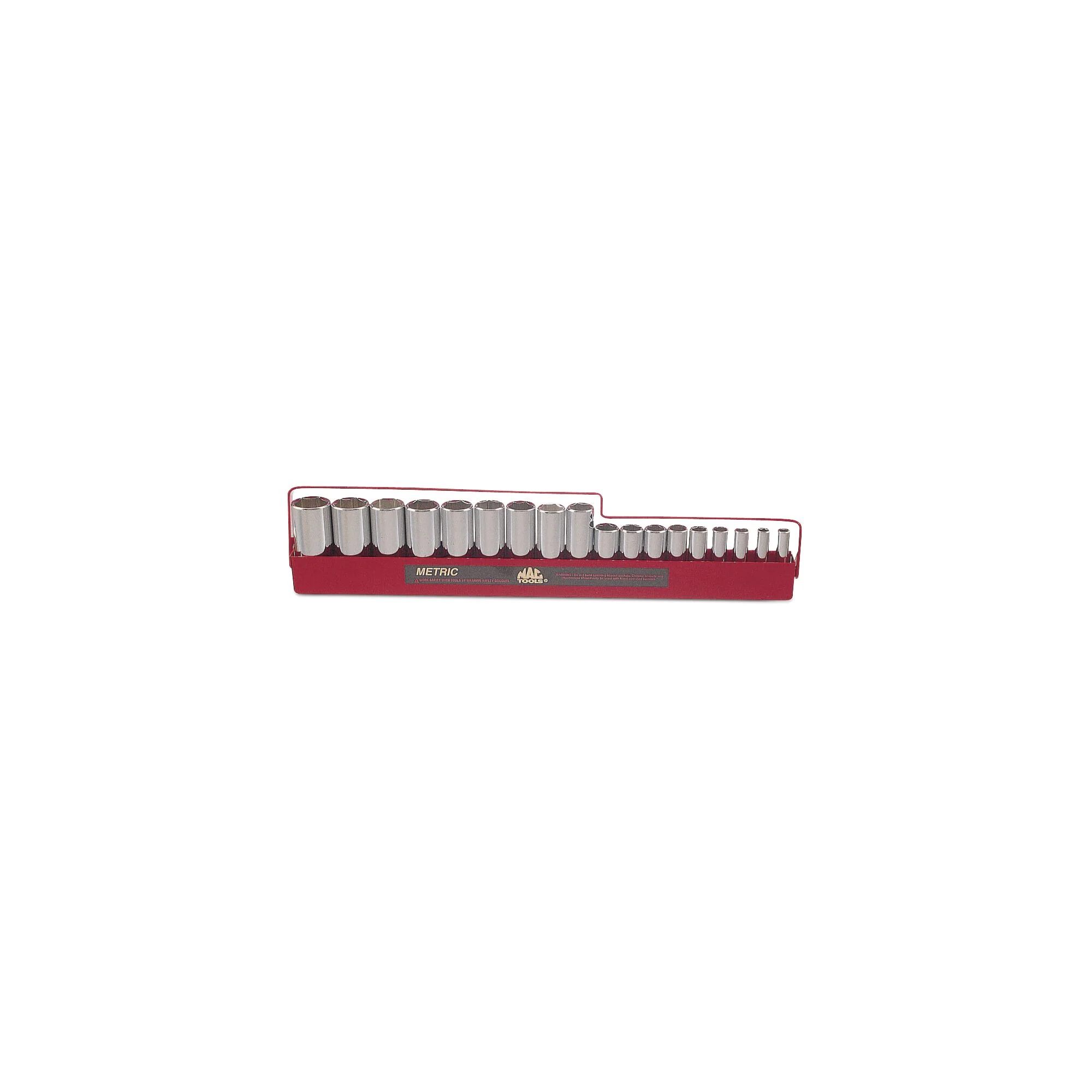 Socket Set, Deep Metric in Metal Tray 3/8" Drive - 18-PC. - Image 2