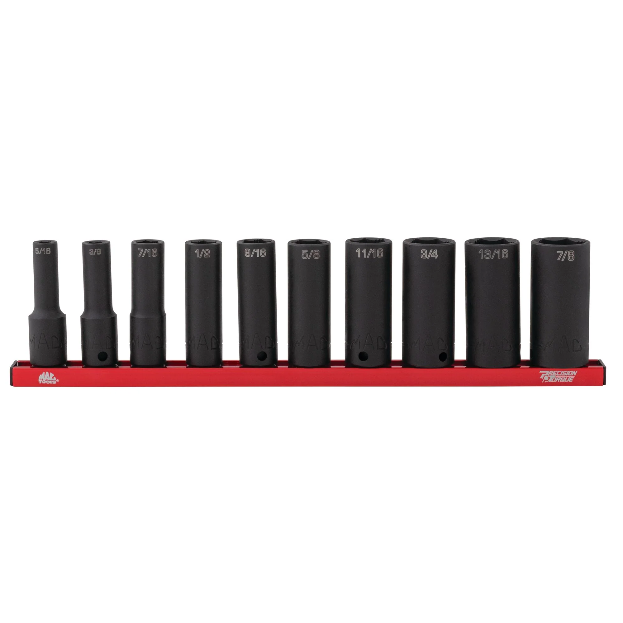 10-PC. 3/8" Drive SAE Deep Impact Socket Set - 6-PT. - Image 3