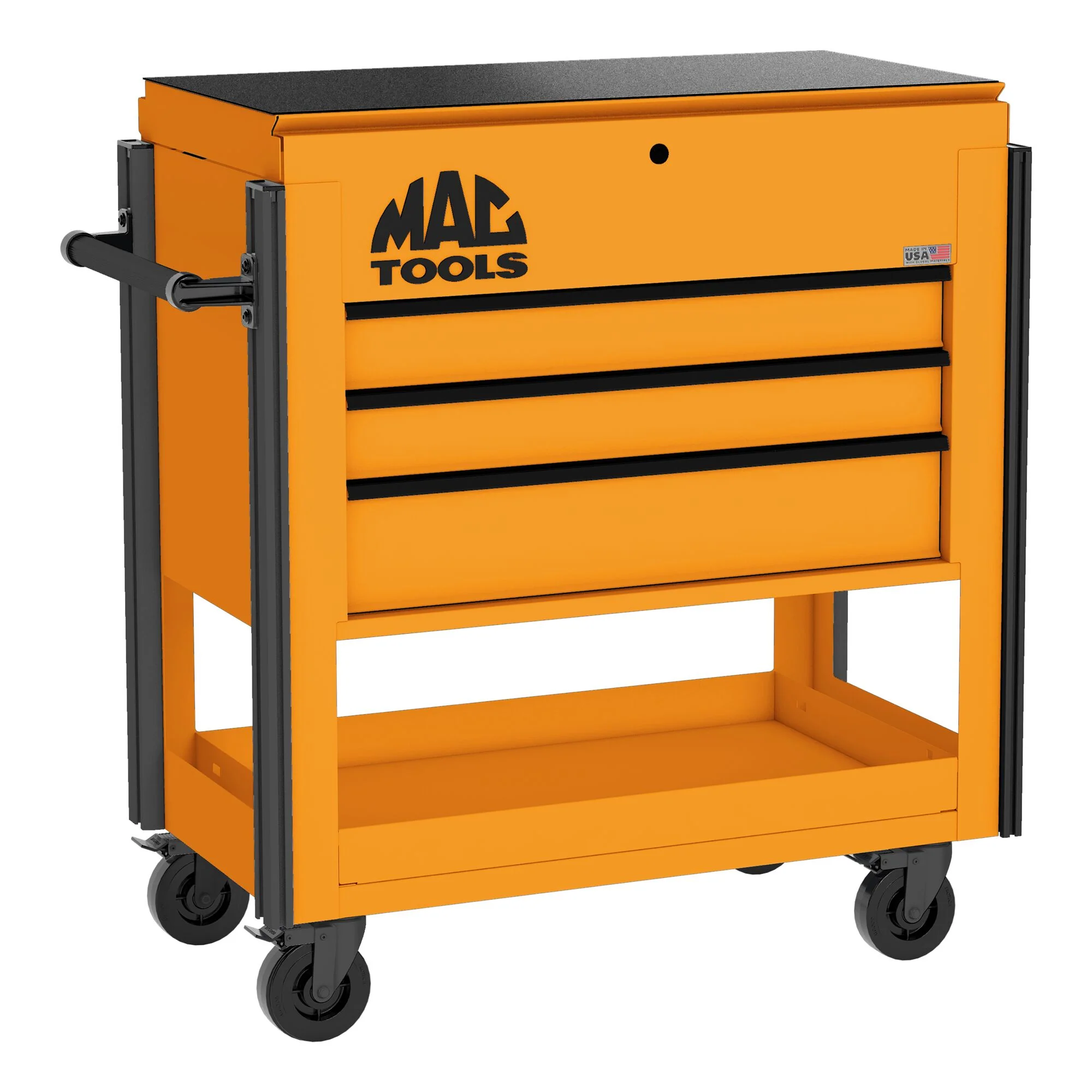 5-Drawer Utility Cart w/ Full Lid - Fireball Orange - Image 2