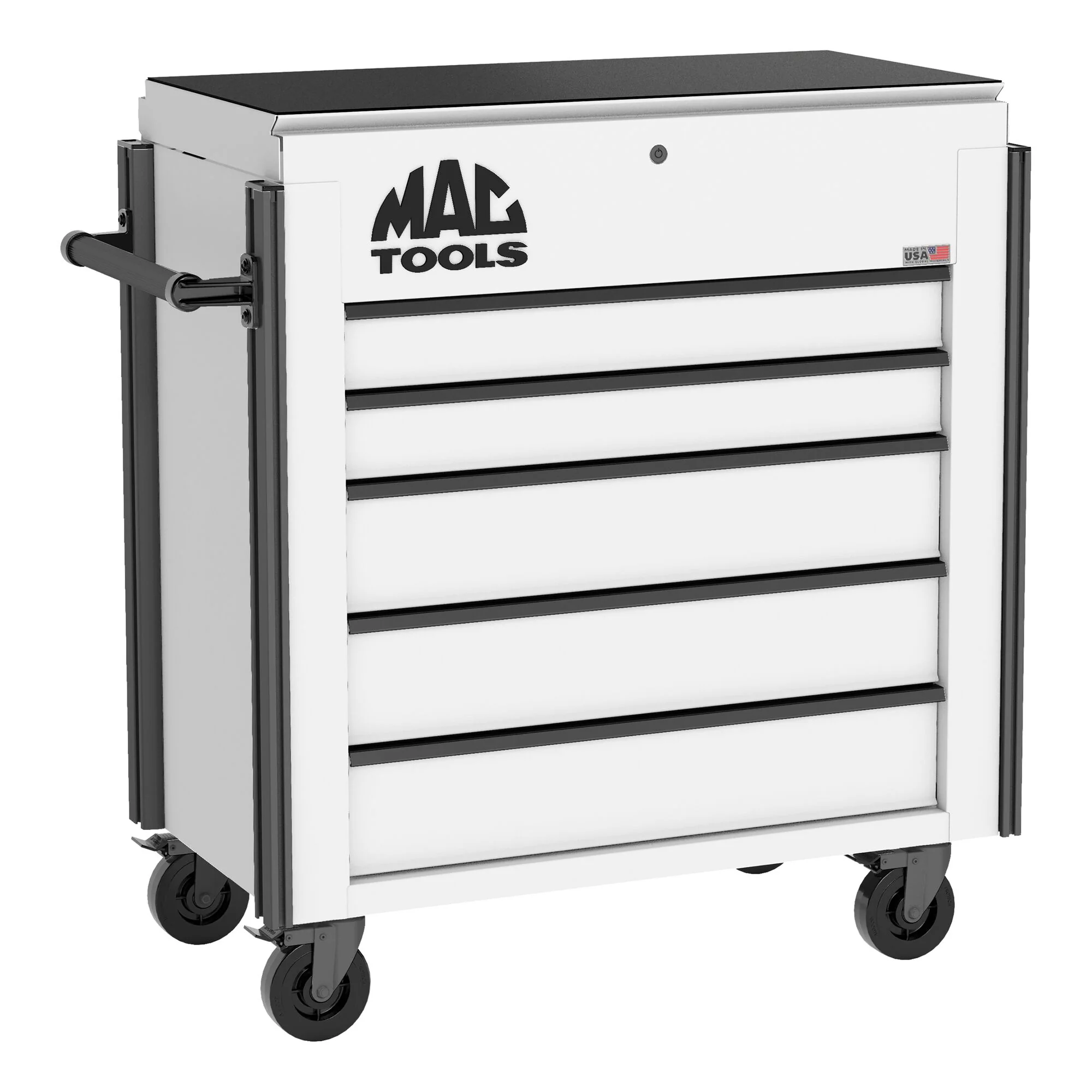 5-Drawer Utility Cart w/ Full Lid - Titanium White - Image 2