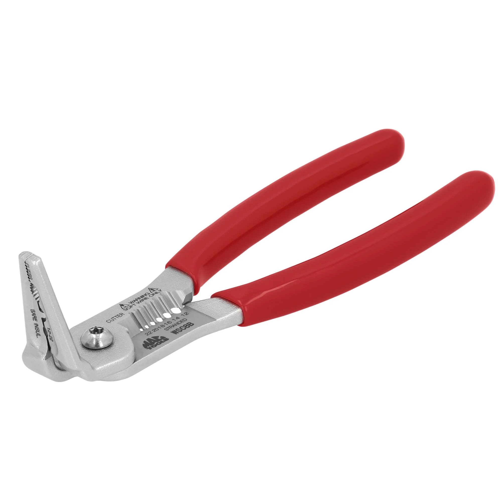 Angled Wire Crimper/Cuter/Stripper - Red - Image 2
